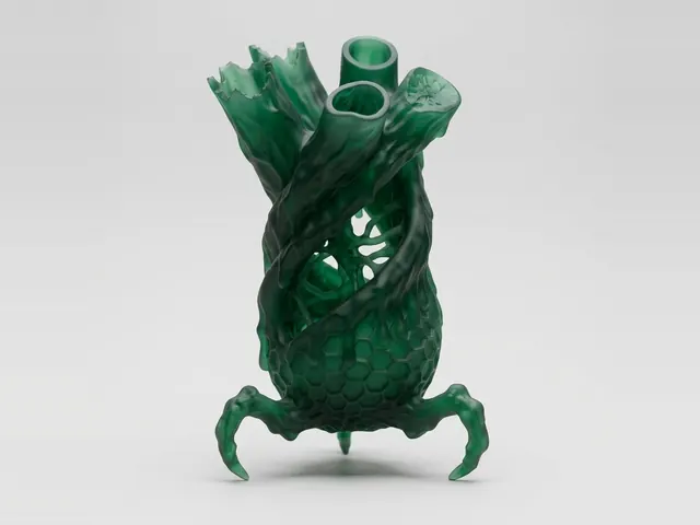 Biomechanical Parasitic Curio, 3D print design, studio view