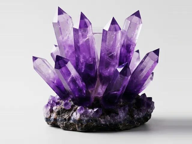 Amethyst Candle Holder, 3D print design, studio view