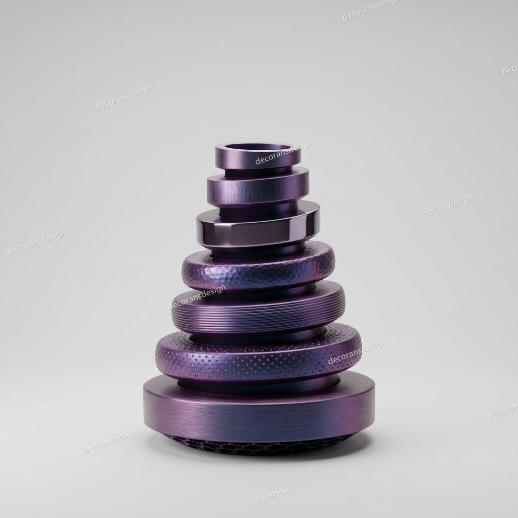 Violet Stacked Ring Vase, design file, studio view
