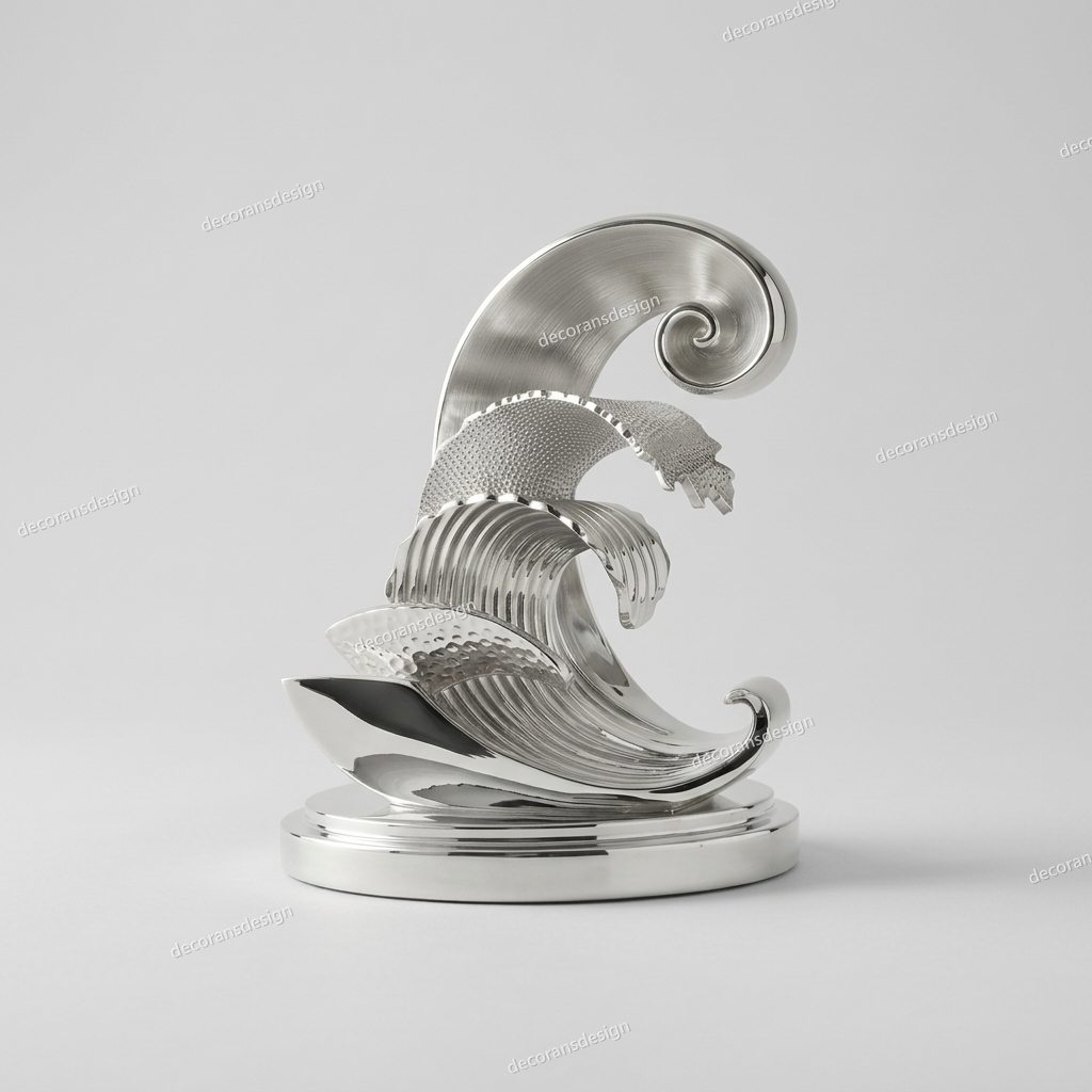Silver Breaking Wave Curio, design file, studio view