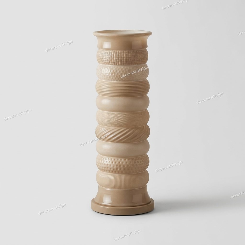 Ivory Textured Column Floor Lamp, design file, studio view