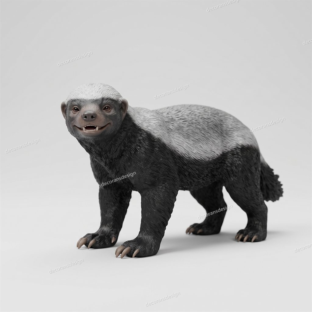 Honey Badger Figurine, design file, studio view