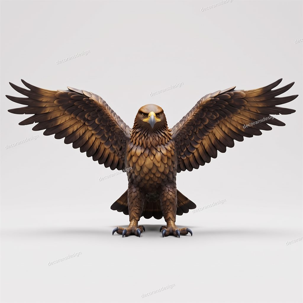 Golden Eagle Figurine, design file, studio view