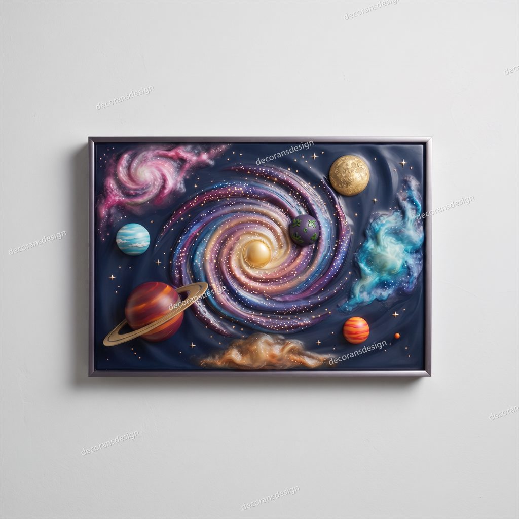Galaxy Wall Relief, design file, studio view