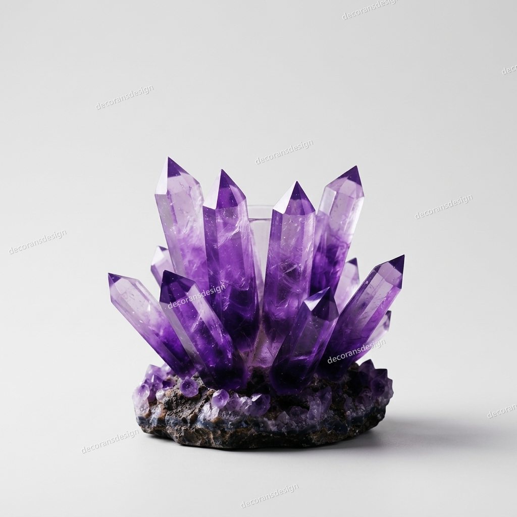 Amethyst Candle Holder, design file, studio view