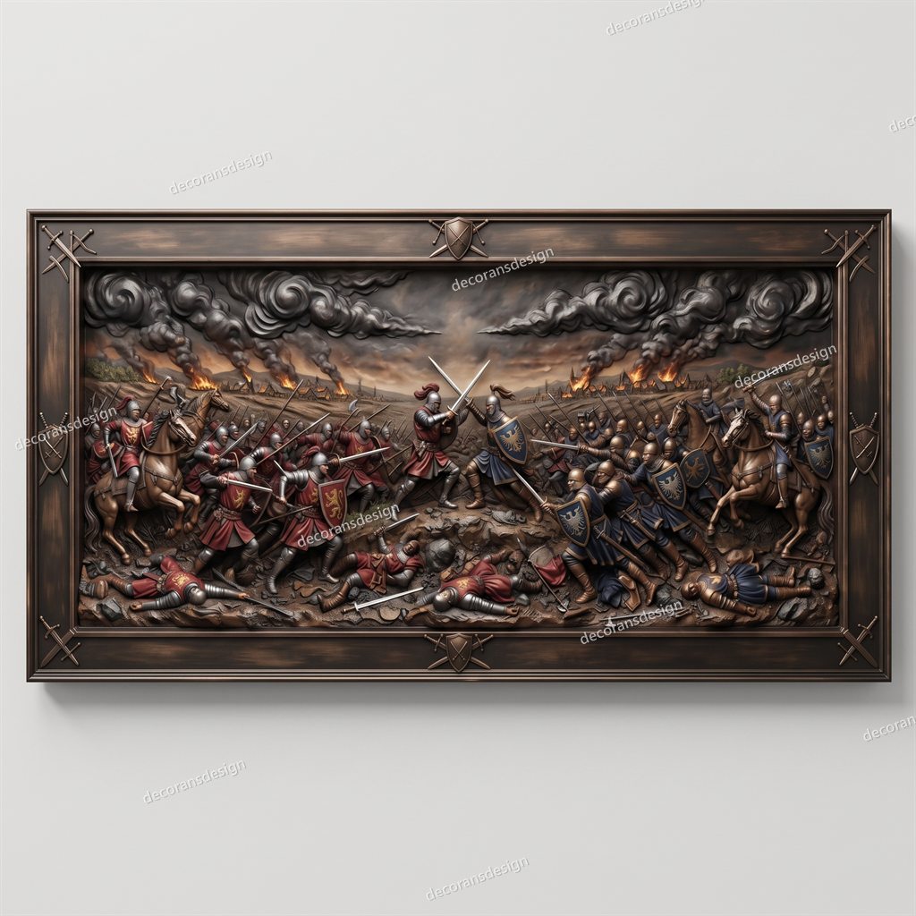 Battlefield Wall Relief, design file, studio view