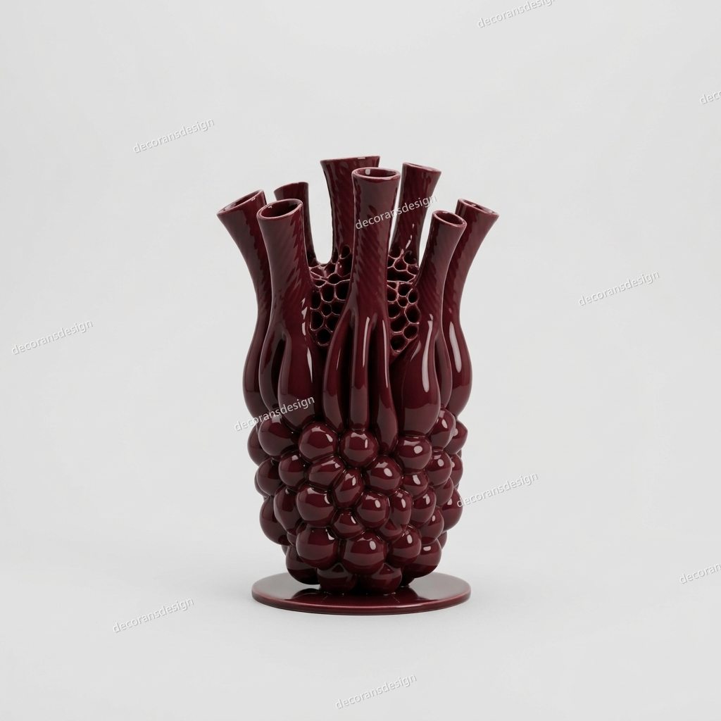 Burgundy Bloom Cluster Curio, design file, studio view