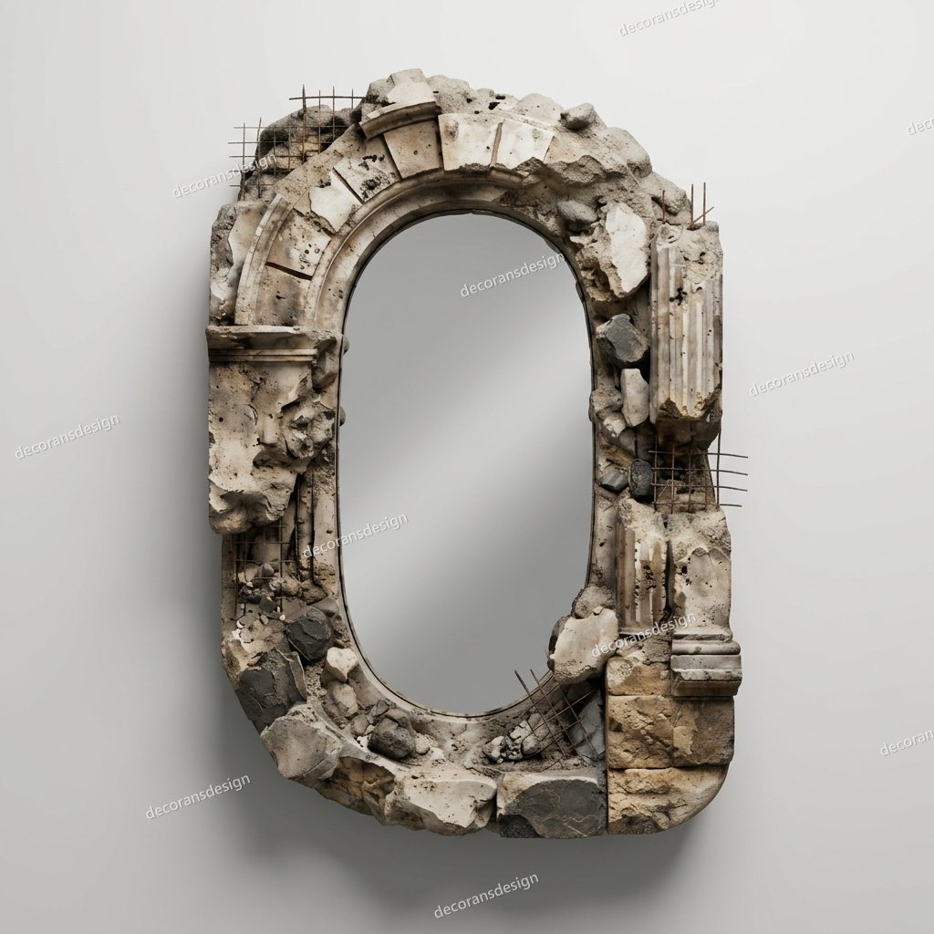 Ancient Ruin Arch Wall Mirror, wall mirror design file, studio view