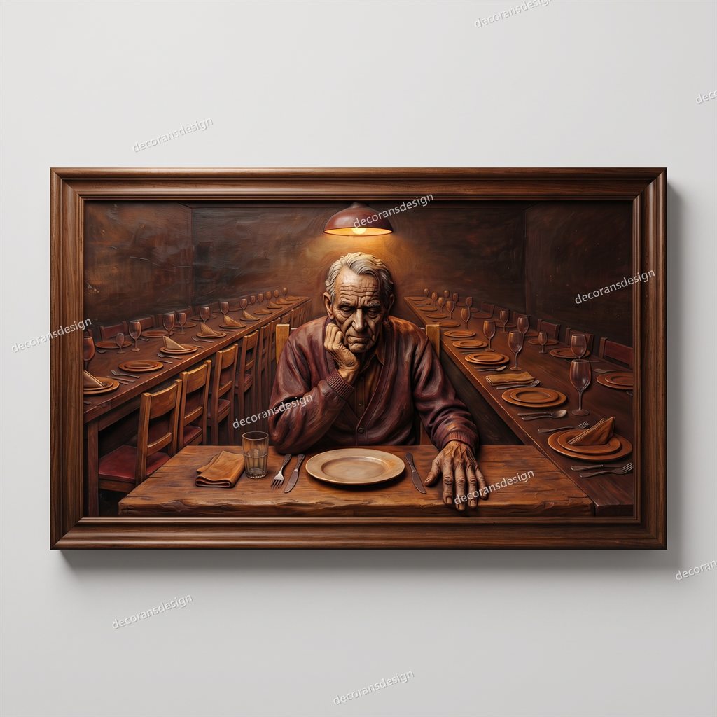 Meal Eaten Alone Wall Relief, design file, studio view
