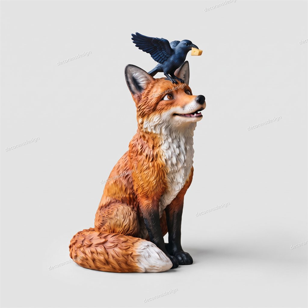 Fox-Crow Figurine, design file, studio view