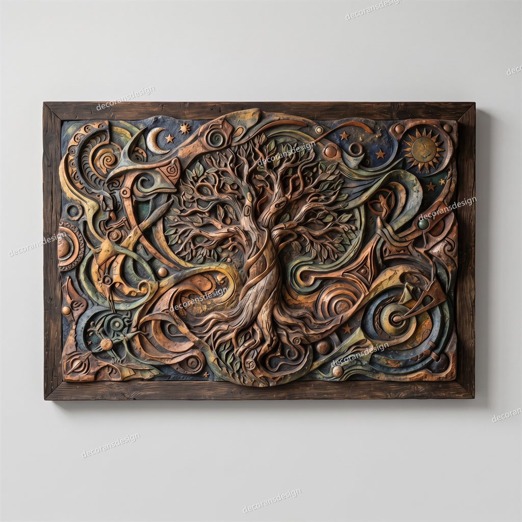 Tree of Life Wall Relief, design file, studio view