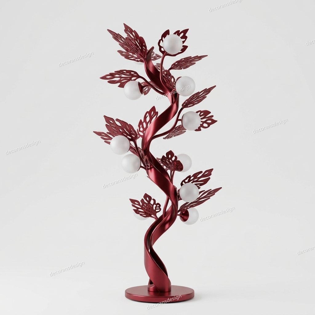 Crimson Tree Floor Lamp, design file, studio view