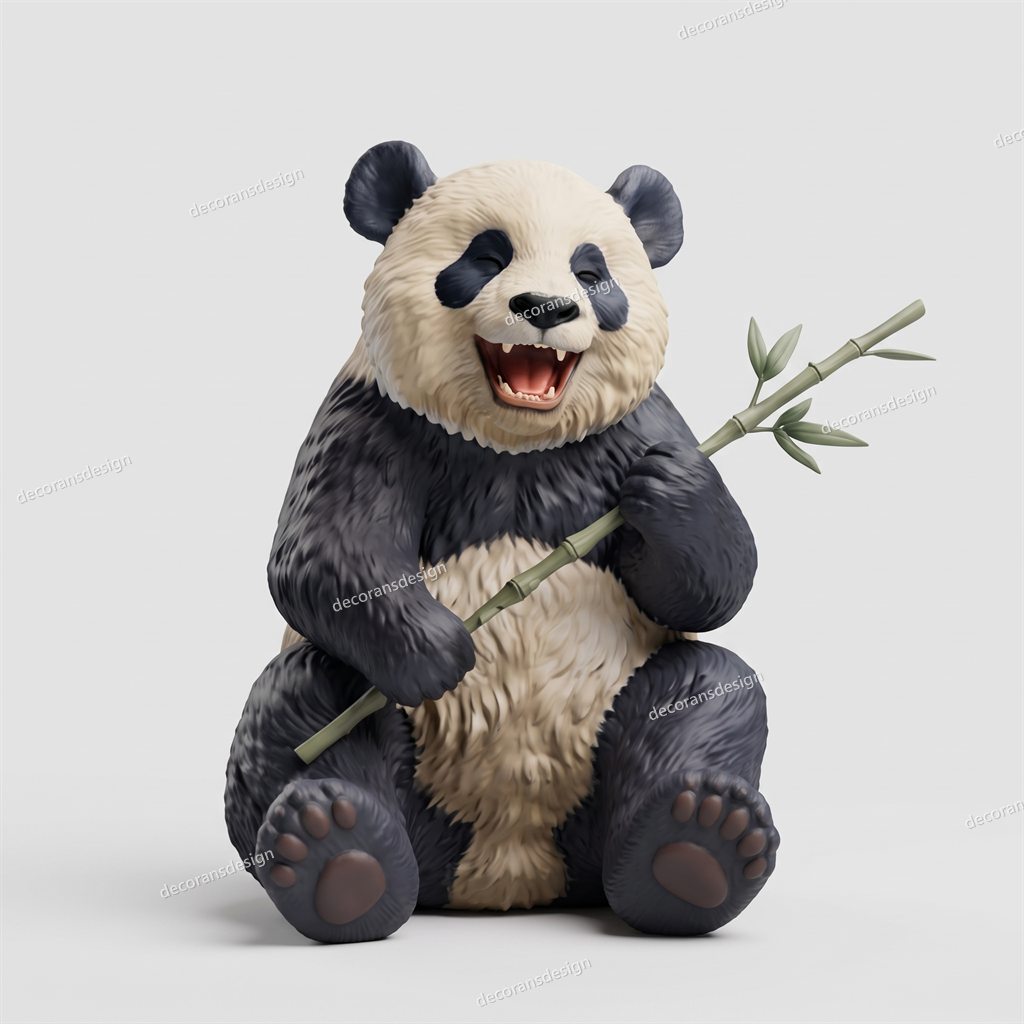 Laughing Panda Figurine, design file, studio view