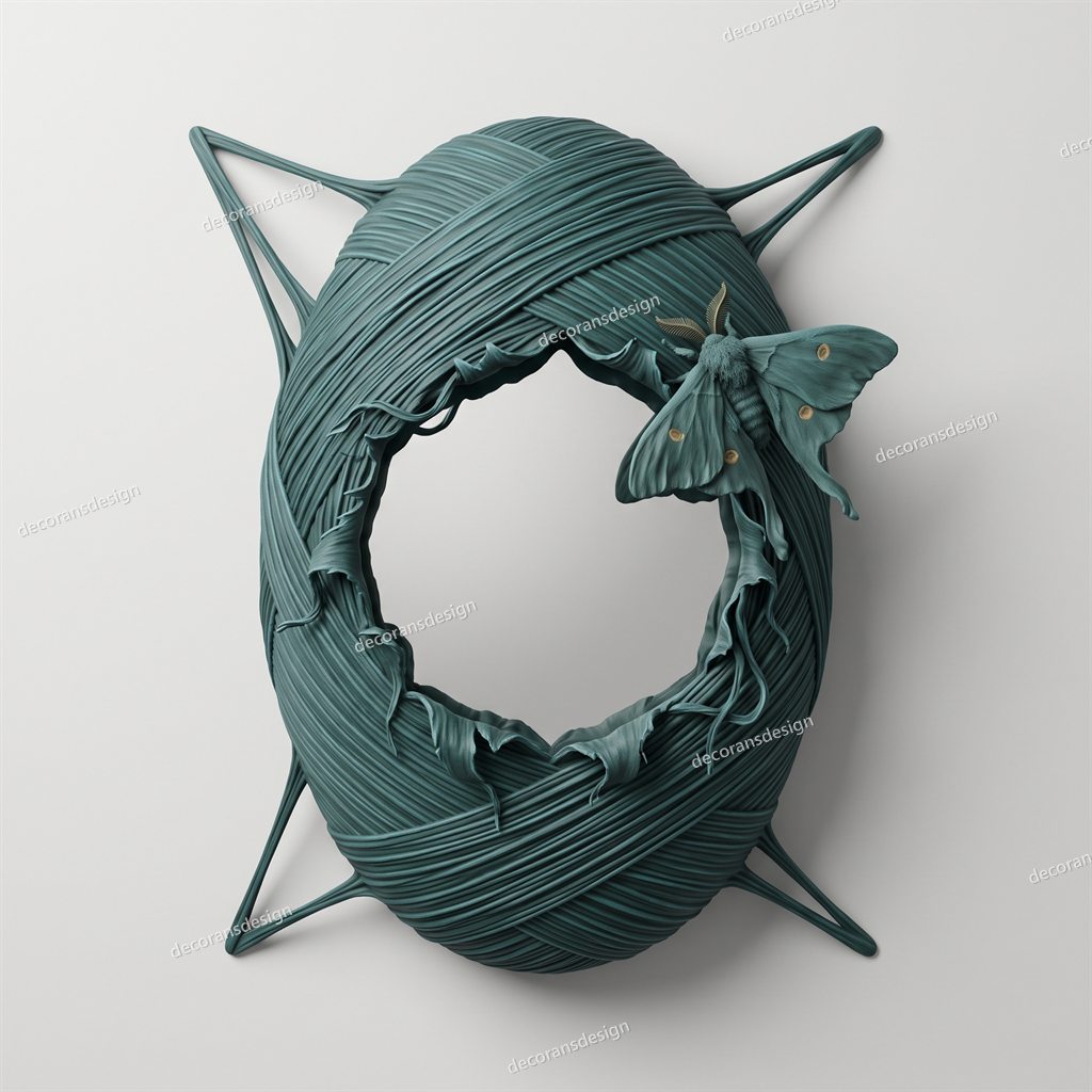 Moth Cocoon Wall Mirror, wall mirror design file, studio view